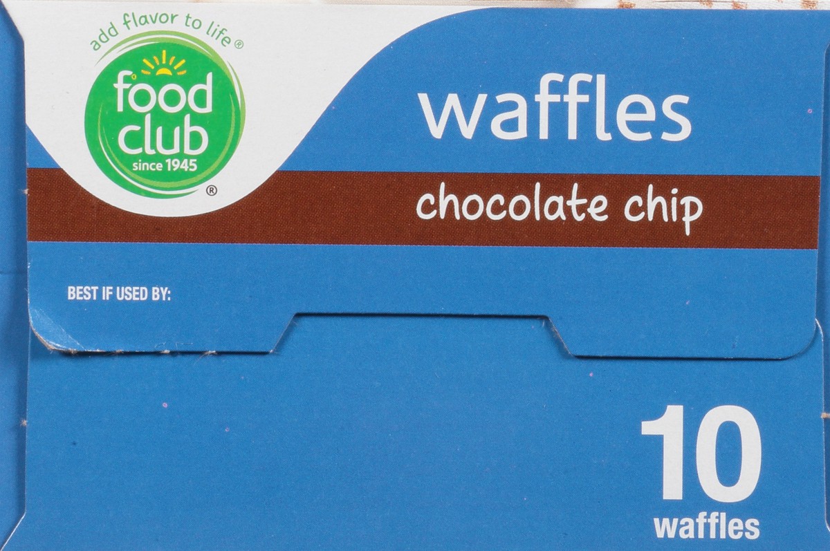 slide 13 of 14, Food Club Chocolate Chip Waffles 10 ea, 10 ct