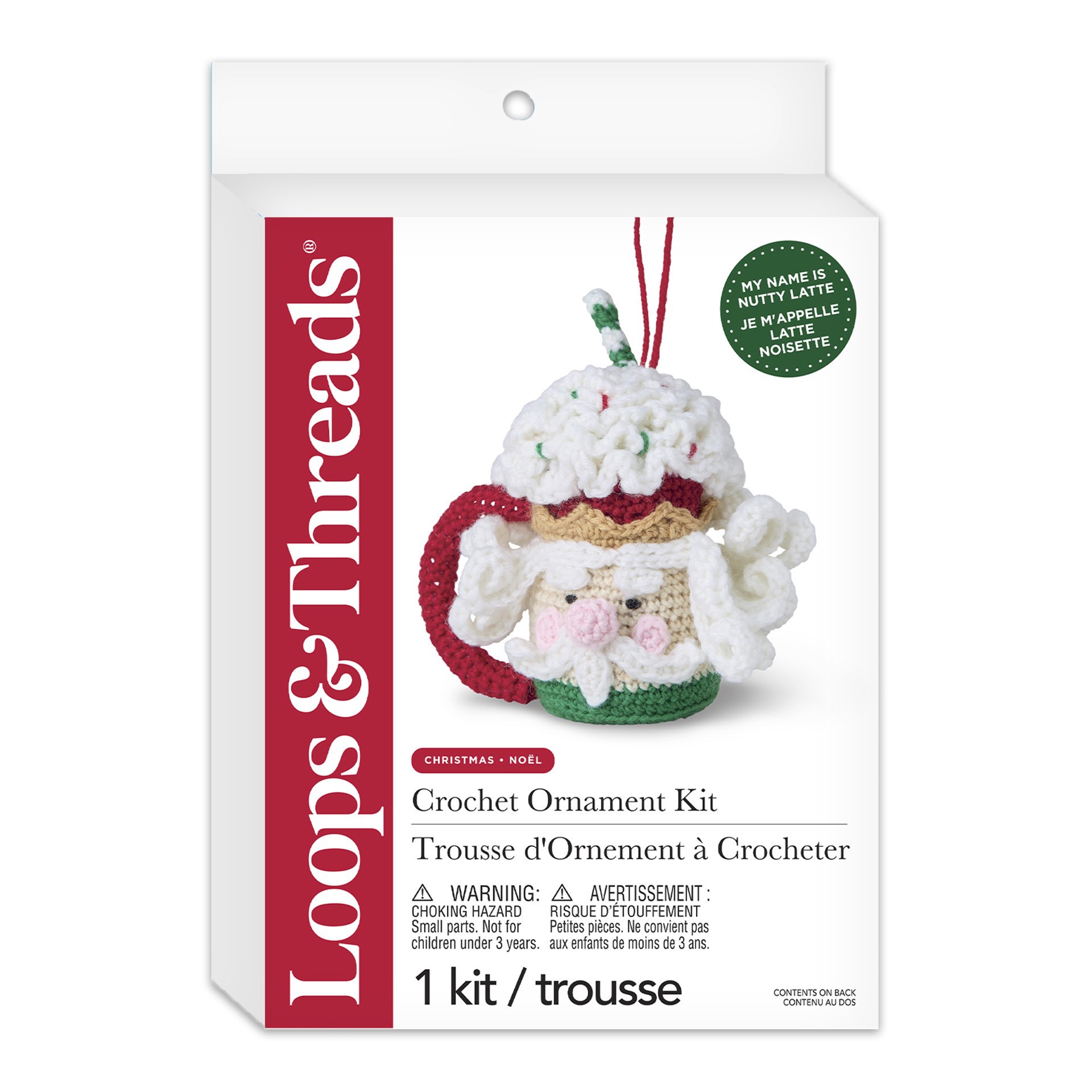 slide 2 of 4, Intermediate Nutcracker Latte Amigurumi Crochet Ornament Kit By Loops & Threads, 6.2 in x 6.5 in x 4.7 in