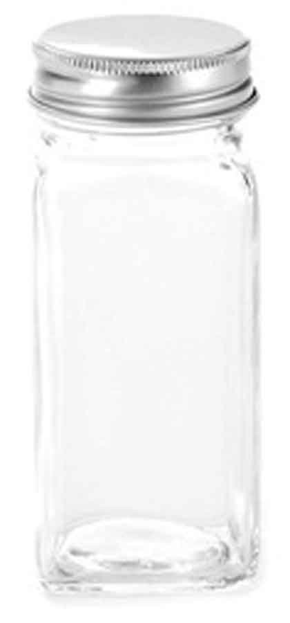 slide 1 of 1, RSVP International Square Glass Spice Jar, 1 ct