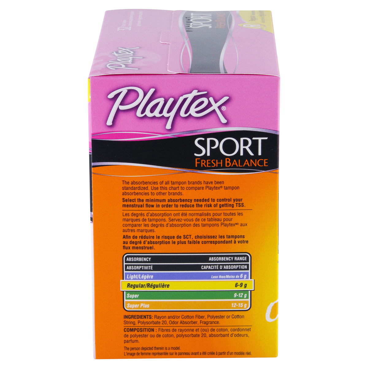 slide 6 of 6, Playtex Sport Plastic Tampons Scented Fresh Balance Regular Absorbency - 32 Count, 32 ct