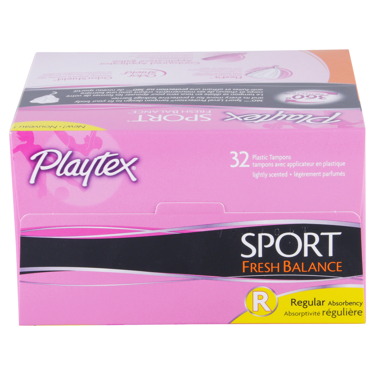 slide 2 of 6, Playtex Sport Plastic Tampons Scented Fresh Balance Regular Absorbency - 32 Count, 32 ct