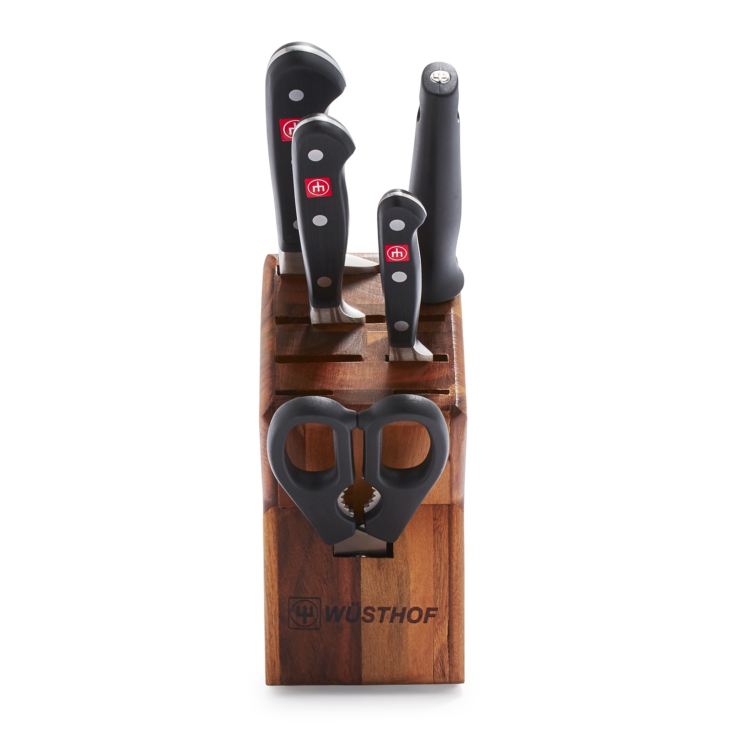 slide 1 of 1, Wusthof Wsthof Classic Knife Block Set, Acacia, 6 ct