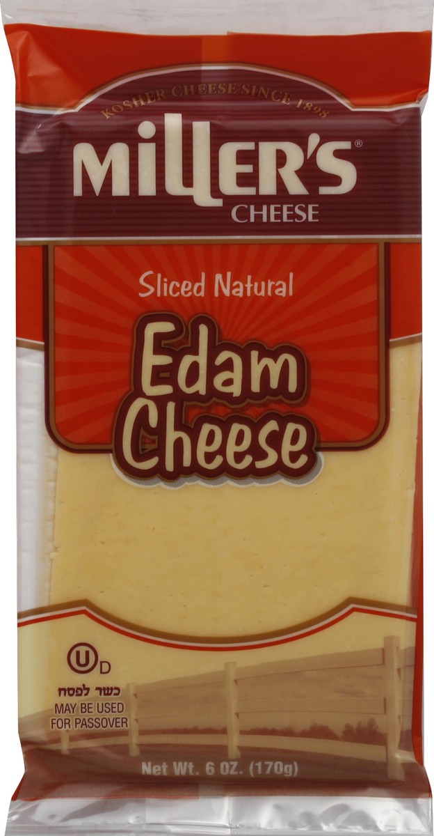 slide 3 of 3, Miller's Sliced Natural Edam Cheese, 6 oz