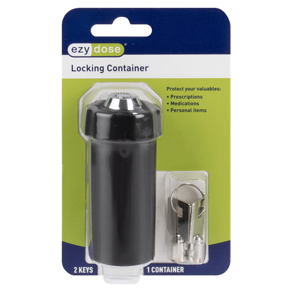 slide 1 of 1, Ezy Dose Locking Container With Keys, 2 ct