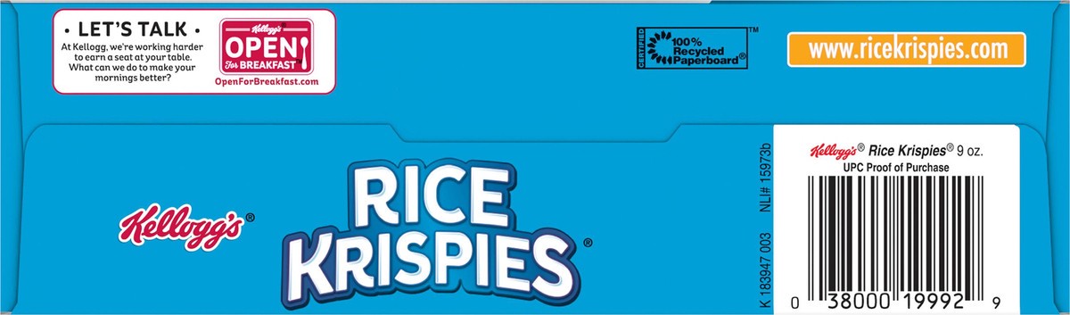slide 3 of 8, Rice Krispies Kellogg's Rice Krispies Breakfast Cereal - 9oz, 9 oz