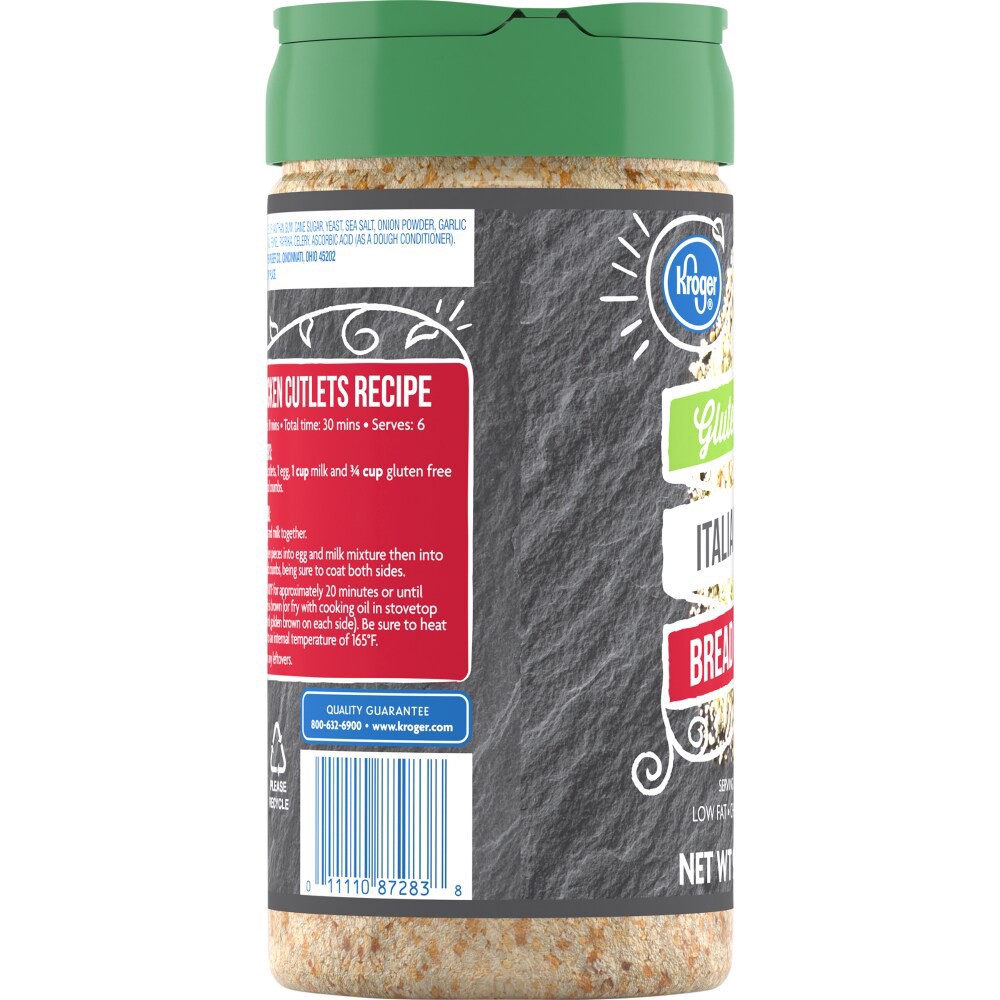 slide 4 of 4, Kroger Gluten Free Italian Style Bread Crumbs, 9 oz
