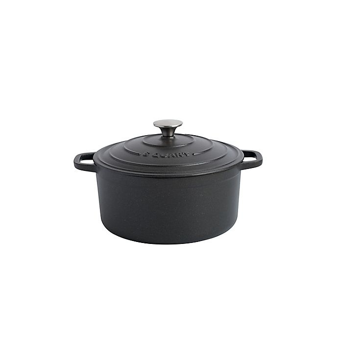 slide 1 of 2, Artisanal Kitchen Supply Enameled Cast Iron Dutch Oven - Matte Graphite, 6 qt