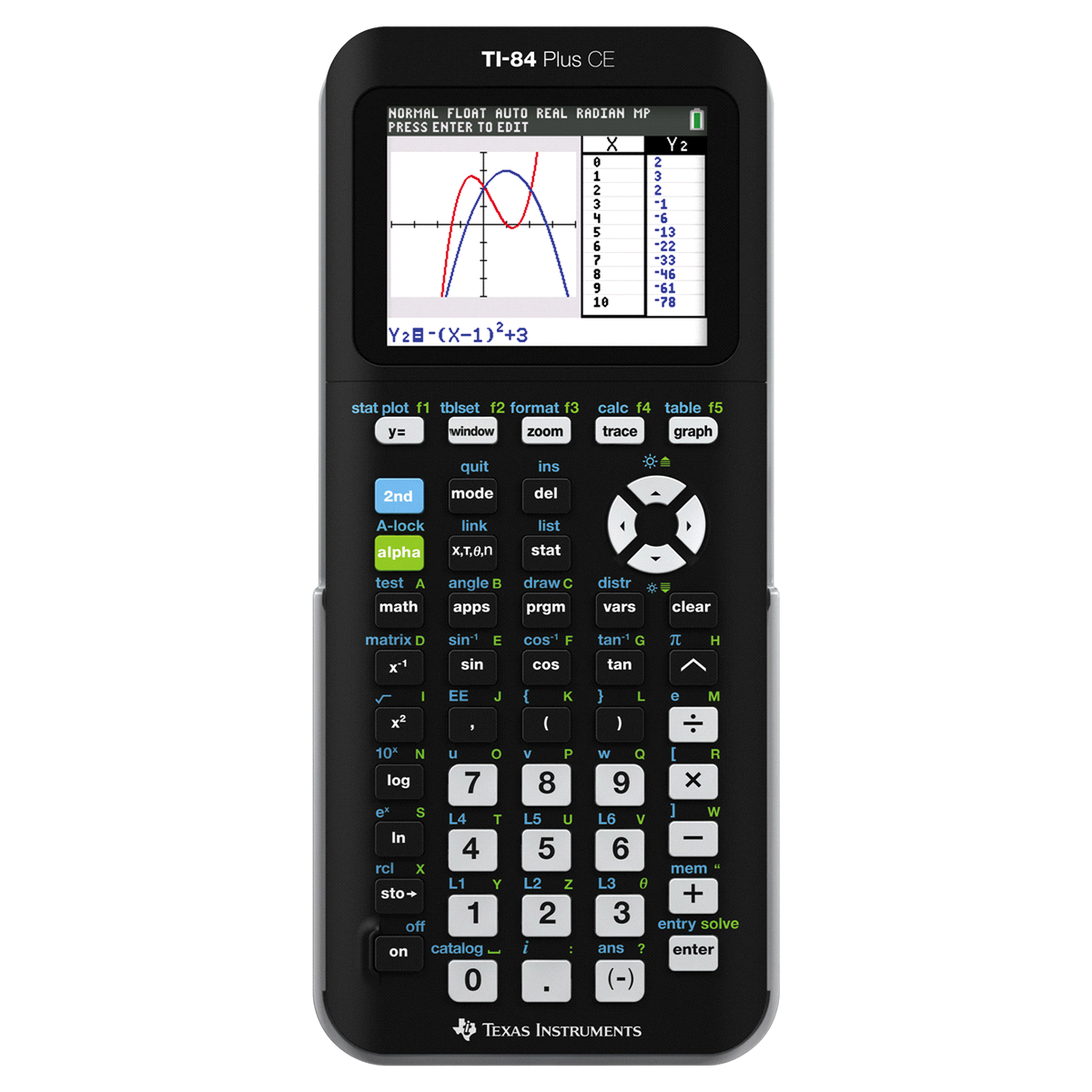 slide 1 of 1, Texas Instruments TI-84 Plus CE Calculator, Black, 1 ct