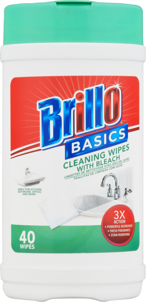 slide 6 of 9, Brillo Basic Wipes With Bleach, 40 ct
