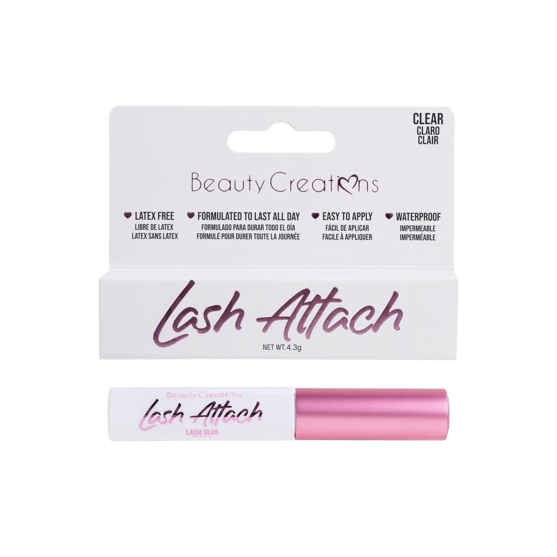 slide 1 of 1, Beauty Creations Lash Attach Clear Lash Glue, 1 ct