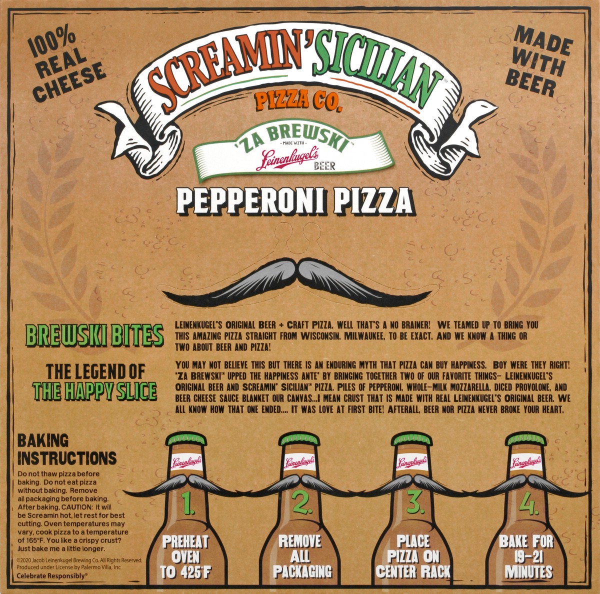 slide 11 of 12, Screamin' Sicilian 'Za Brewski Pepperoni Pizza 21.95 oz, 21.95 oz