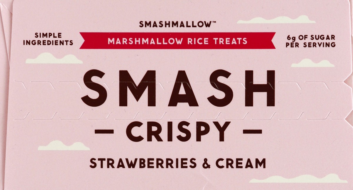 slide 2 of 4, SmashMallow Smash Strawberries & Cream Crispy, 6 ct; 1.15 oz