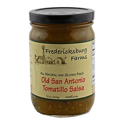 slide 1 of 1, Fredericksburg Farms Old San Antonio Tomatillo Salsa, 12 oz