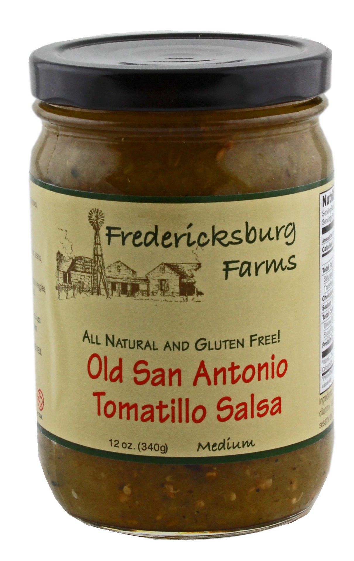 slide 1 of 1, Fredericksburg Farms Old San Antonio Tomatillo Salsa, 12 oz