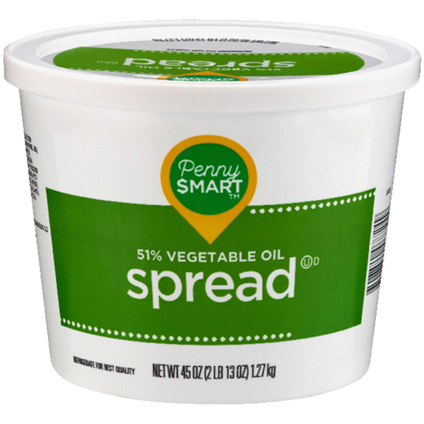 slide 1 of 1, Penny Smart Spread Tub, 45 oz