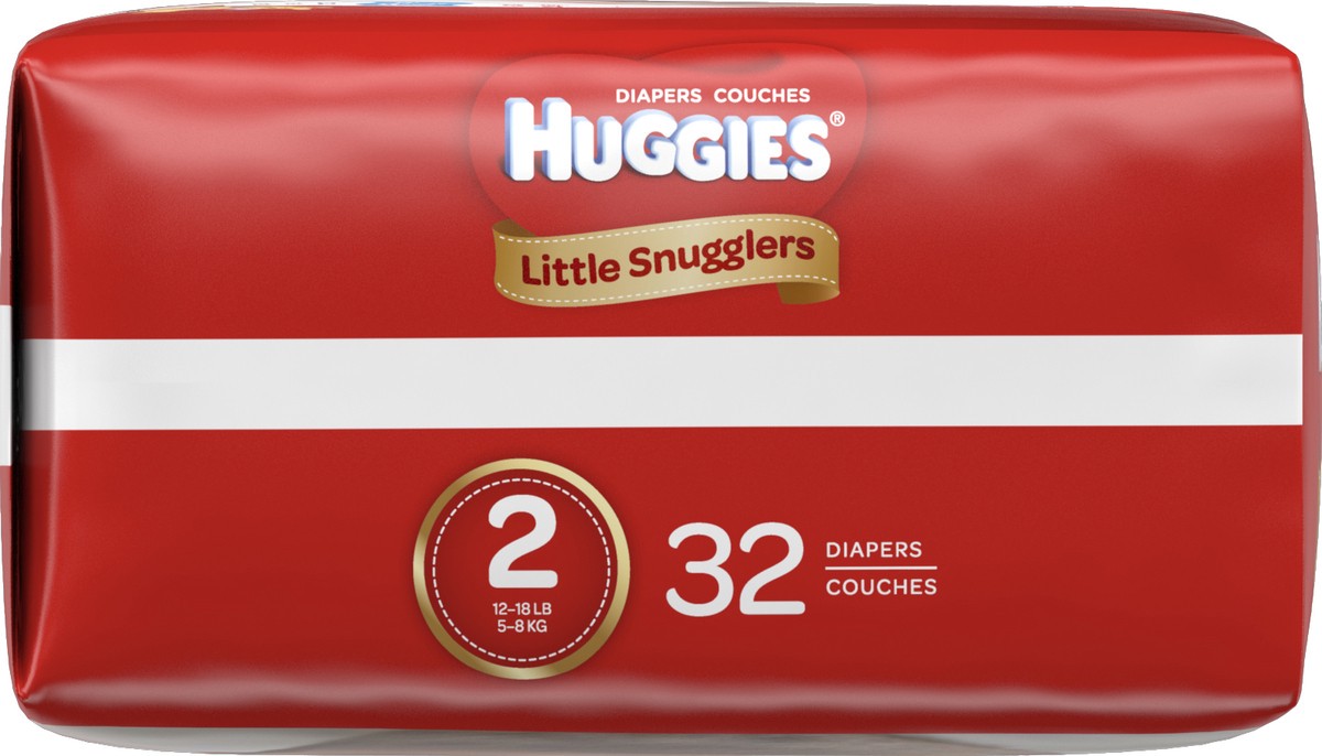 slide 2 of 6, Huggies Little Snugglers Baby Diapers Size 2, 32 ct