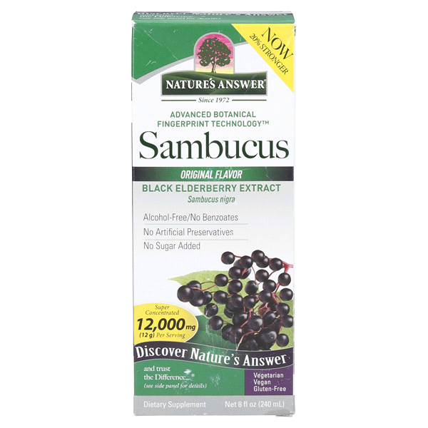 slide 1 of 9, Nature's Answer 12,000 mg Black Elderberry Sambucus 8 fl oz, 8 fl oz