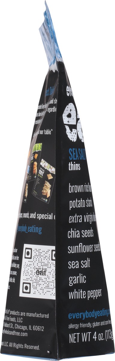 slide 8 of 9, Every Body Eat Sea Salt Chia Thins 4 oz, 4 oz