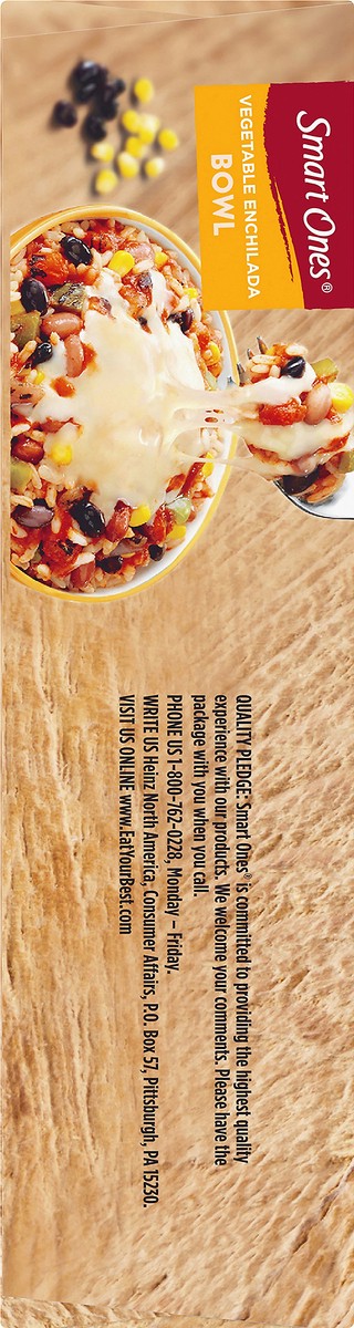 slide 8 of 10, Smart Ones Vegetable Enchilada Bowl with Beans, Rice, Cheese & Enchilada Sauce Frozen Meal, 9 oz Box, 256 g