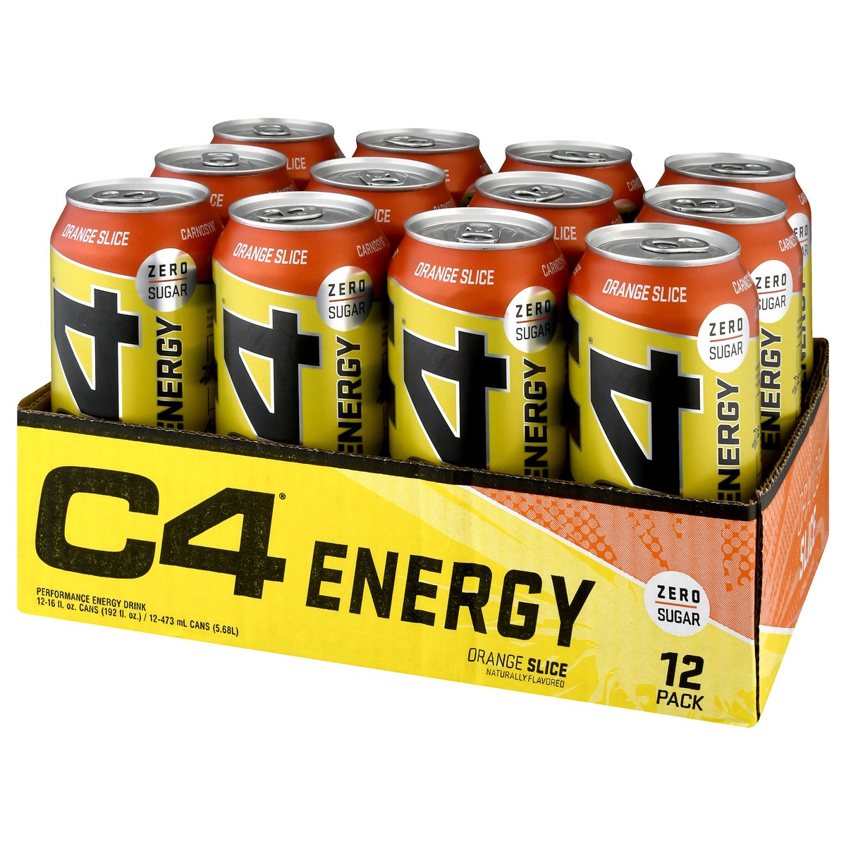 slide 3 of 9, C4 Sport Energy 12 Pack Orange Slice Performance Energy Drink 12 ea, 12 ct