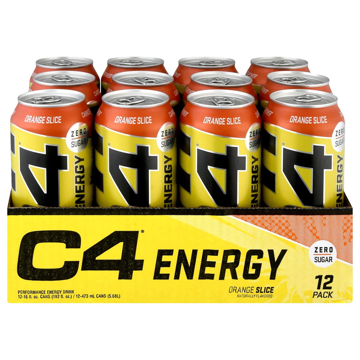 slide 1 of 9, C4 Sport Energy 12 Pack Orange Slice Performance Energy Drink 12 ea, 12 ct