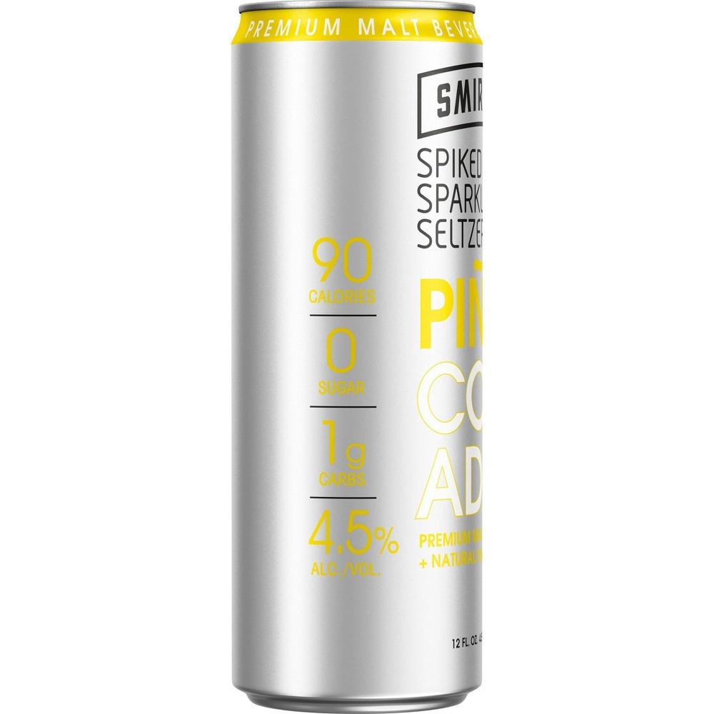 slide 5 of 6, Smirnoff Pina Colada Spiked Sparkling Seltzer, 6 ct; 12 oz