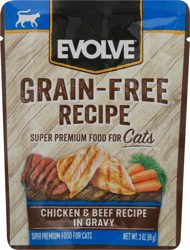Evolve Grain-Free Chicken & Beef Recipe In Gravy Wet Cat Food