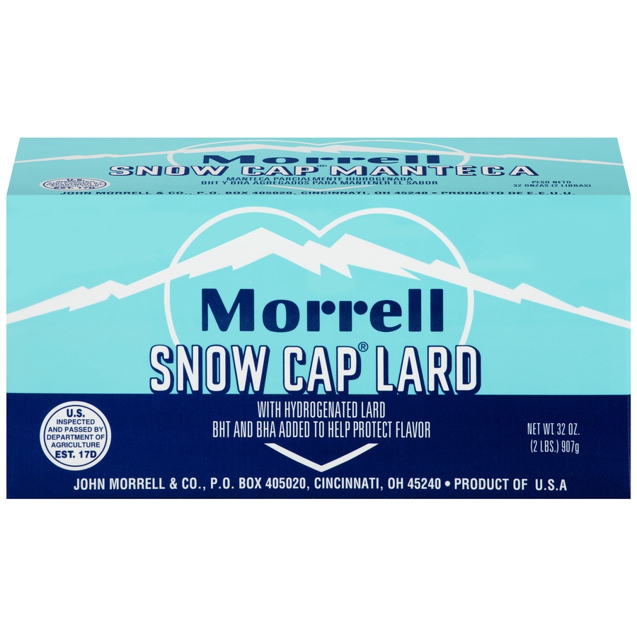 slide 1 of 1, Morrell Snowcap Lard 2Lb Carton, 32 oz