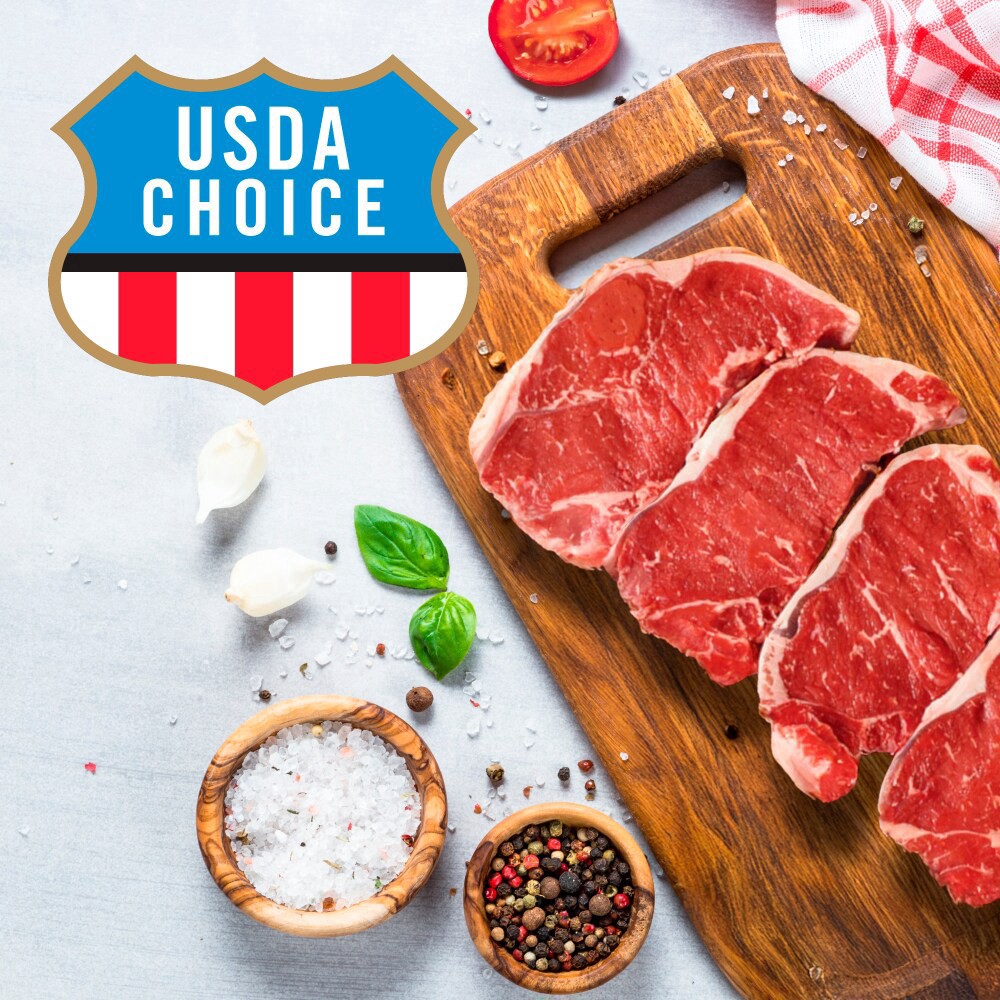 slide 5 of 5, Boneless New York Strip Steak, per lb