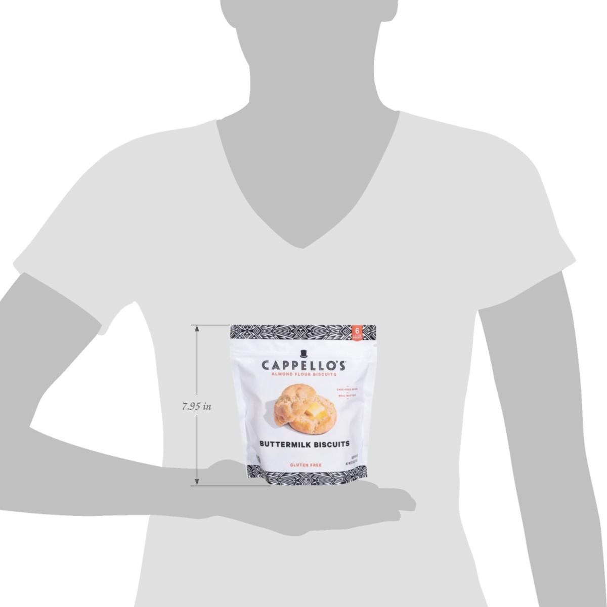 slide 15 of 15, Cappello's Almond Flour Buttermilk Biscuits 6 ea, 