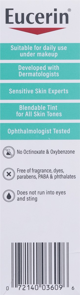 slide 5 of 9, Eucerin Broad Spectrum SPF 35 Sensitive Mineral Face Sunscreen Lotion 1.7 fl oz, 1 ct