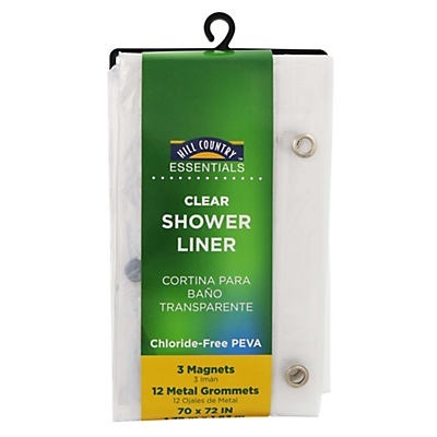 slide 1 of 1, Hill Country Fare Clear Shower Liner, 1 ct