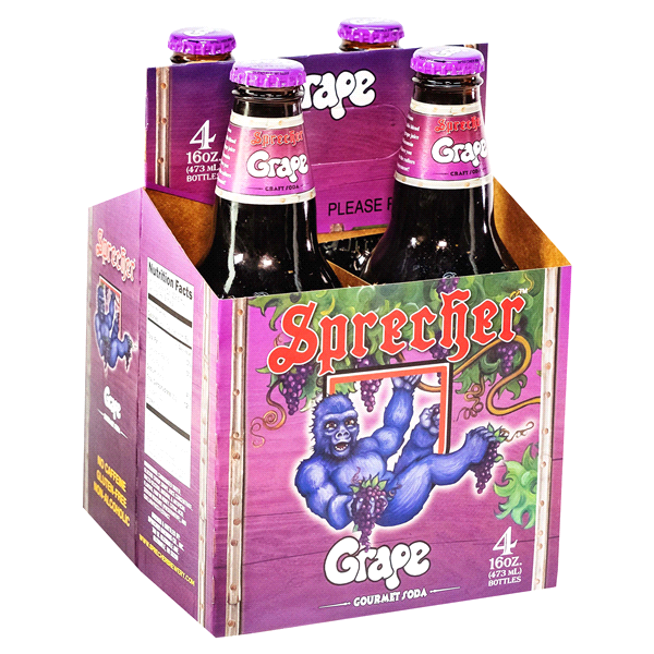 slide 1 of 1, Sprecher Craft Grape Soda / - 4 ct; 16 oz, 4 ct; 16 oz