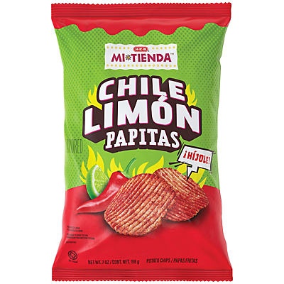 slide 1 of 1, Mi Tienda Spicy Chile Limon Potato Chips, 7 oz