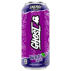 Ghost Energy Zero Sugar Energy Drink, Welch's Grape, 16 fl oz Can