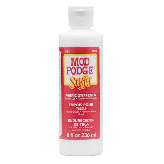 slide 1 of 1, Mod Podge Craft Glue - Stiffy Fabric Stiffener, 8 oz