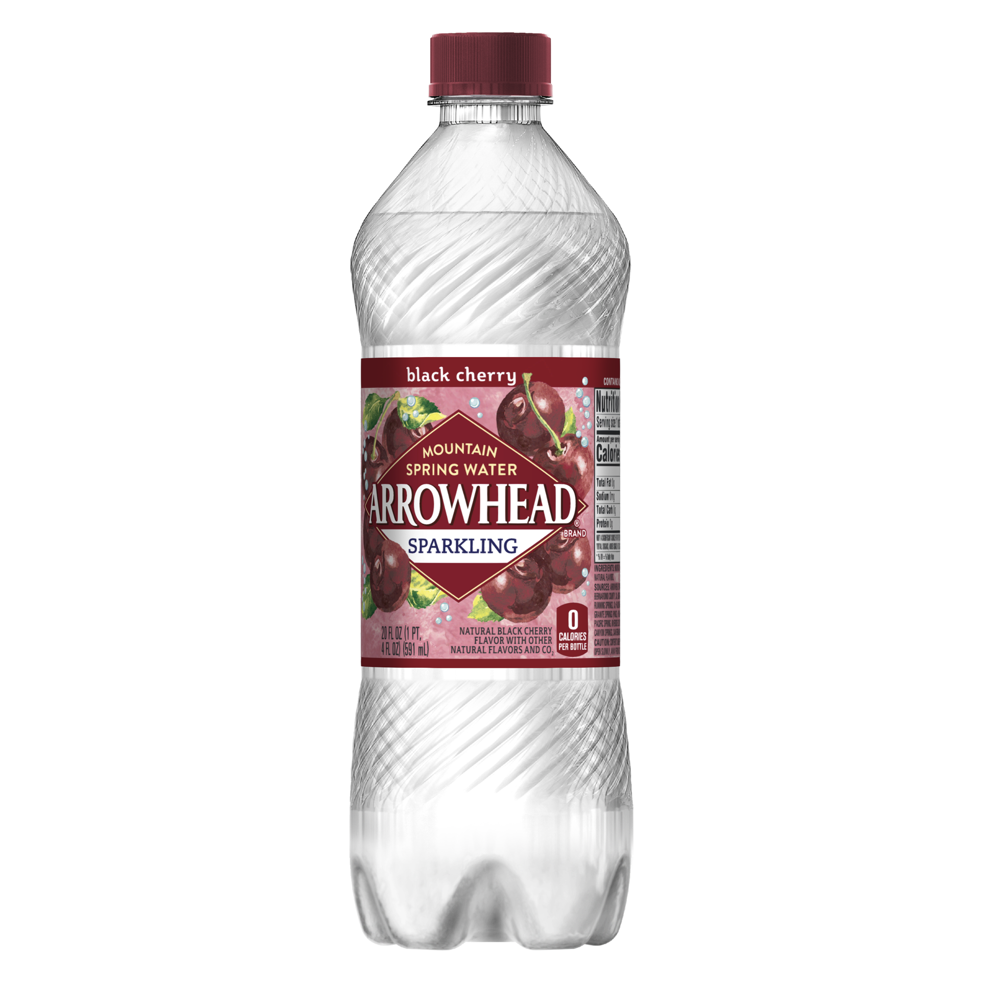 slide 3 of 3, Arrowhead Sparkling Water, Black Cherry- 20 oz, 20 oz