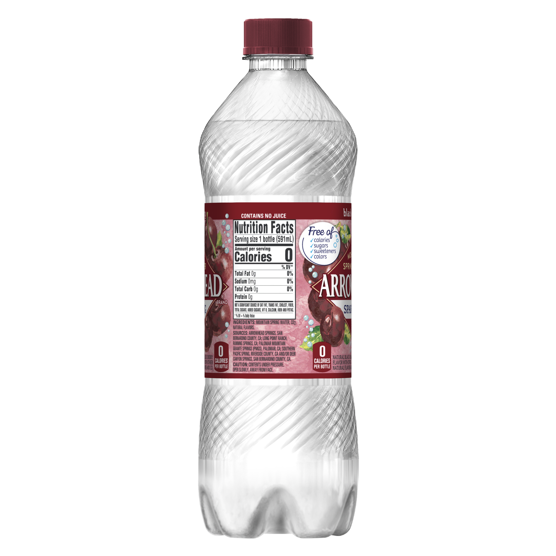 slide 2 of 3, Arrowhead Sparkling Water, Black Cherry- 20 oz, 20 oz