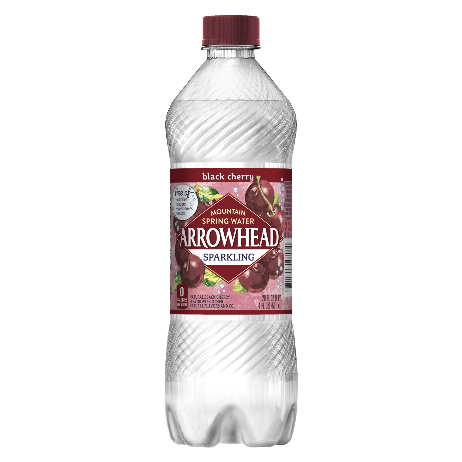 slide 1 of 3, Arrowhead Sparkling Water, Black Cherry- 20 oz, 20 oz