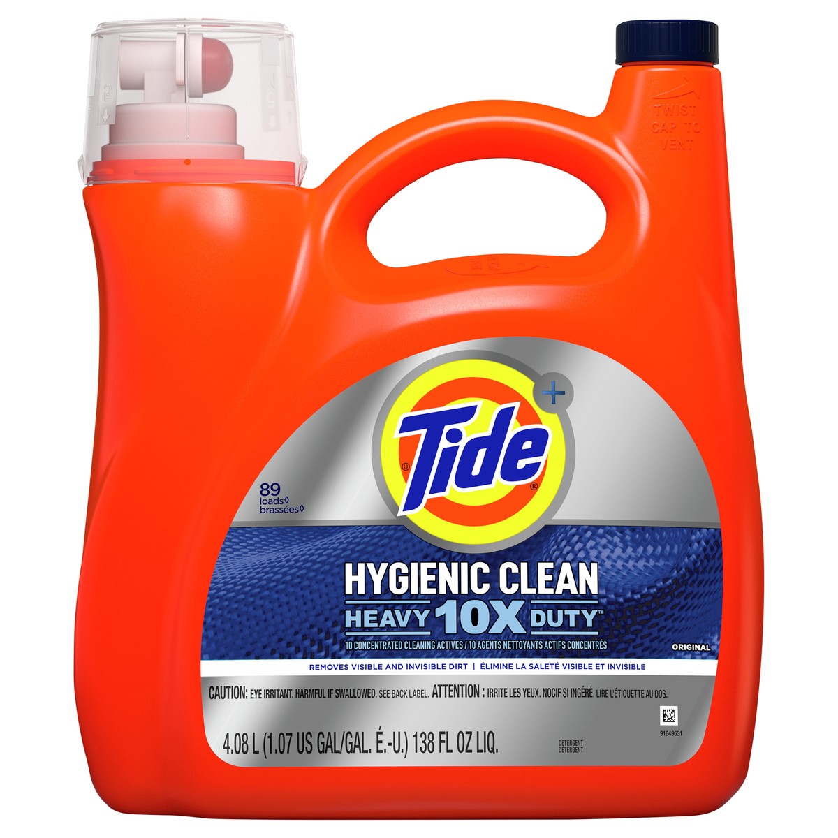 slide 1 of 6, Tide + Heavy 10X Duty Hygienic Clean Original Detergent 4.08 lt, 4.08 l