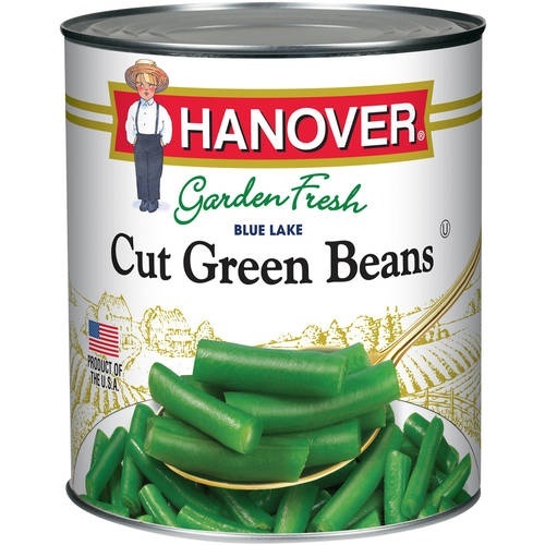 slide 1 of 1, Hanover Green Beans Cut Blue Lake, 101 oz
