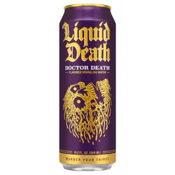 Liquid Death, Doctor Death, Soda-Flavored Sparkling Water, 19.2 oz King Sized Can, Low Calorie & No Artificial Sweeteners