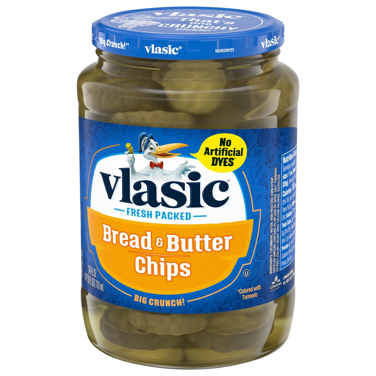 slide 3 of 8, Vlasic Bread & Butter Pickle Chips, 24 oz