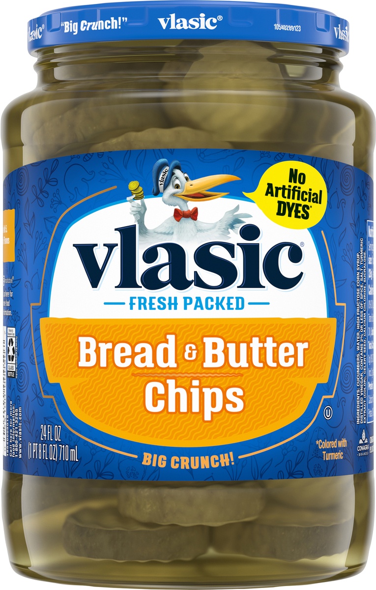 slide 6 of 8, Vlasic Bread & Butter Pickle Chips, 24 oz
