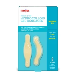 Meijer Bandage Hydrocolloid Finger & Toe Assorted, 8ct