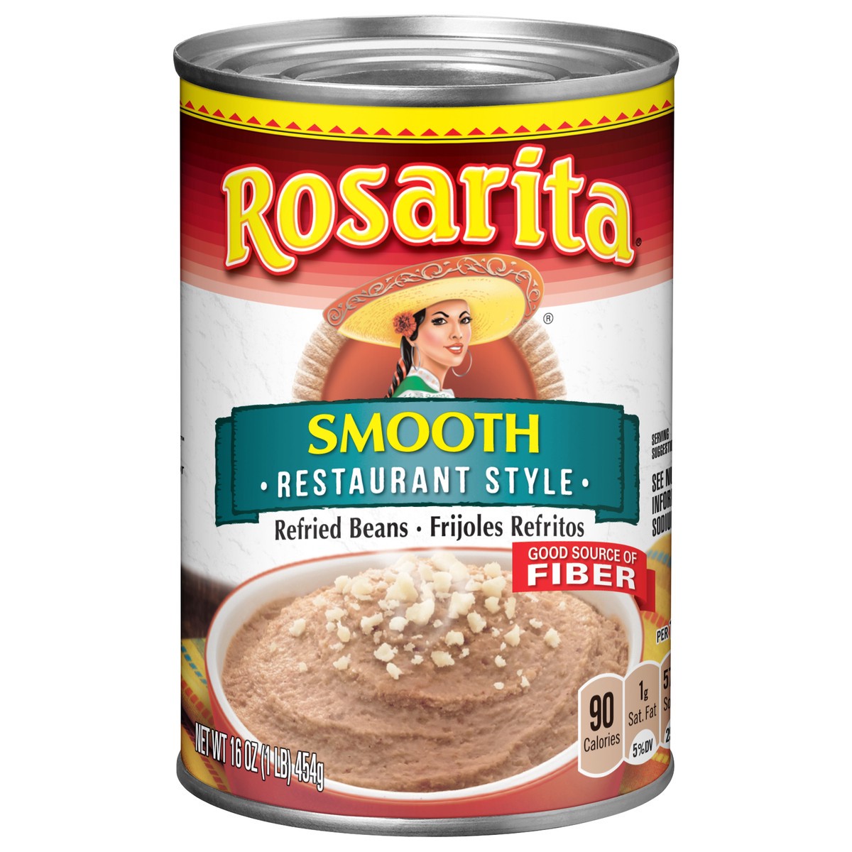 slide 1 of 5, Rosarita Restaurant Style Smooth Refried Beans 16 oz, 16 oz