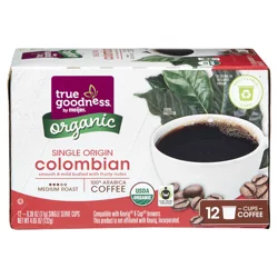 True Goodness Org Coffee Pod Colombian - 12 ct