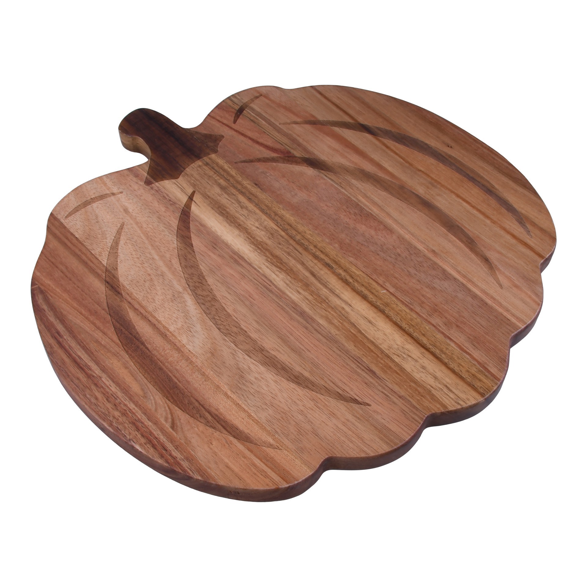 slide 3 of 4, 12" Wood Pumpkin Cutting Board By Makery, 12 in