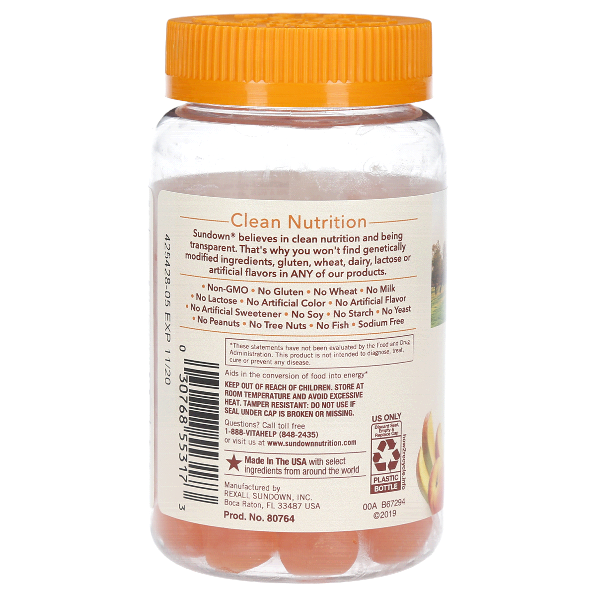 slide 9 of 9, Sundown Naturals Co Q10 Gluten Free Gummies Peach Mango, 50 ct