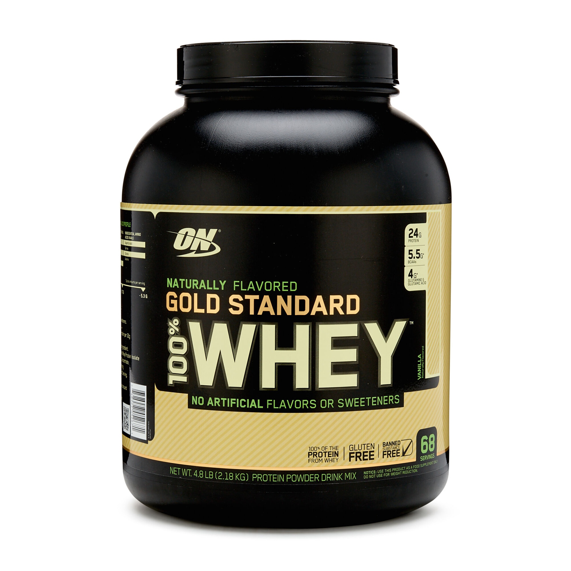 slide 1 of 1, Optimum Nutrition Gold Standard 100% Whey Naturally Flavored - Vanilla, 5 lb